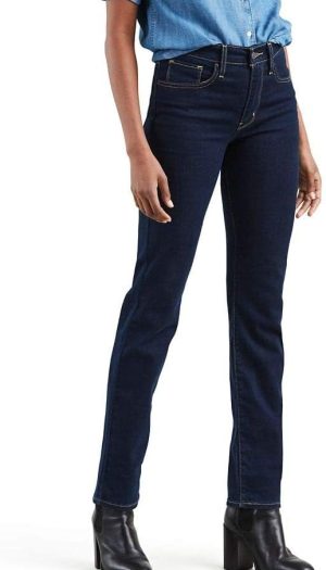 Women's High Rise Straight Jeans