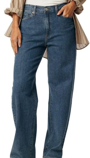 Women's Heritage Original Wide Leg Jeans Mid Rise Stretch Denim Curvy (Available in Plus)