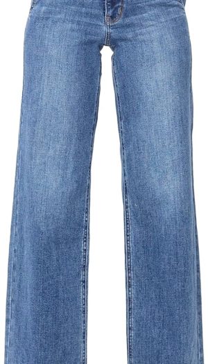 Women's High Waisted Wide Leg Straight Jeans