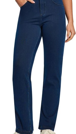 Straight Leg Jeans for Women Stretchy Pull On High Waisted Sweatpant Jeans Women Trendy Bootcut Jean Denim Pants