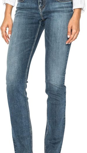 Women's Mid Rise Curvy Fit Straight Leg Jeans
